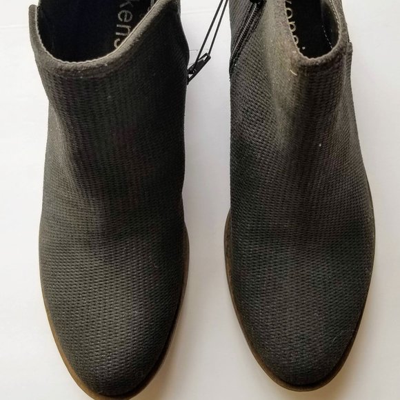 KENSIE | Gerona dark grey suede perforated bootie - Picture 4 of 7